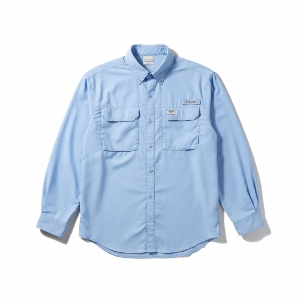 Columbia PFG Men’s Bahama II Long Sleeve Fishing Shirt - XL Blue